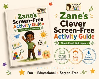 Screen-Free Activities for Kids Ages 3-6 Printable | Zane STEM, Movement & Preschool Learning Guide | Digital Download