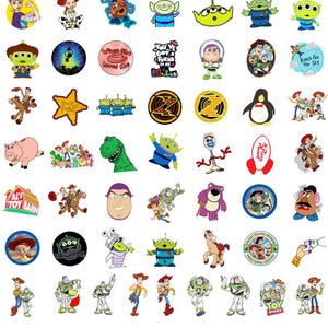 50pcs-Toy Story Inspired Stickers Pack, Cute Pixar Style Vinyl Stickers for Laptop Water Bottle Journal Phone Case, Cartoon Gift image 5