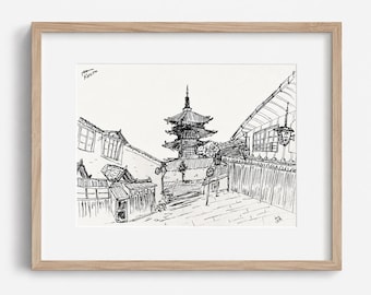 Personalisiertes Ink-Gebäude-Porträt | Haus, Hochzeitsort & Reiseandenken