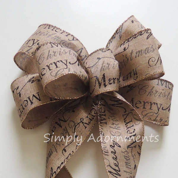 Burlap Bow Wreath - Etsy