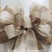 Rustic Burlap Farmhouse Christmas Bow, Christmas Holidays Script Burlap ...
