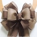 Rustic Burlap Farmhouse Christmas Bow, Christmas Holidays Script Burlap ...