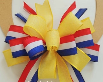 Patriotic wreath bow, Deployment bow, Support our troops bow, Patriotic Door Bow, Patriotic Support bow, Memorial  bow, Deployment gift bow