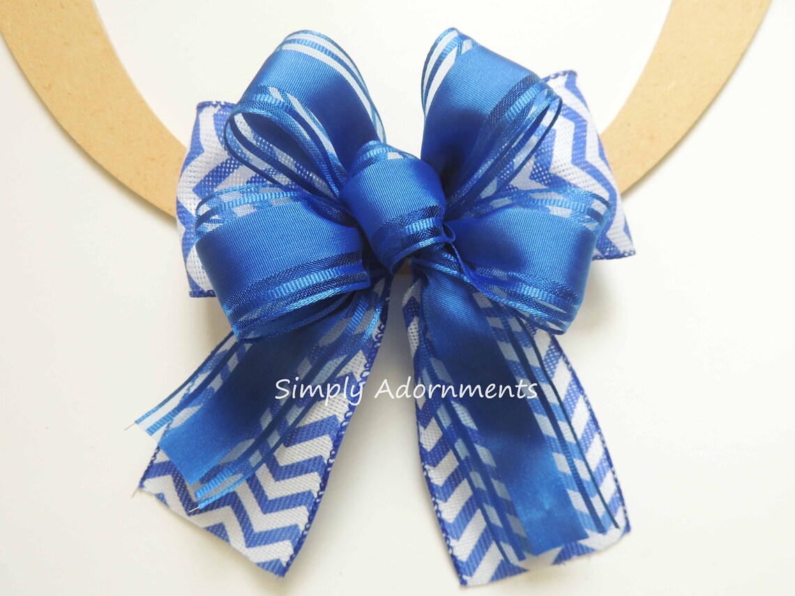 Mini Blue Bow Royal Blue Gift Bow Aqua Blue Gift Bow Bow Etsy