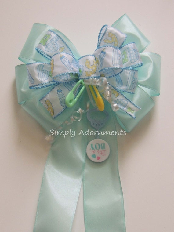 It S A Boy Blue Bow Boy Baby Shower Decoration Green Blue Gift