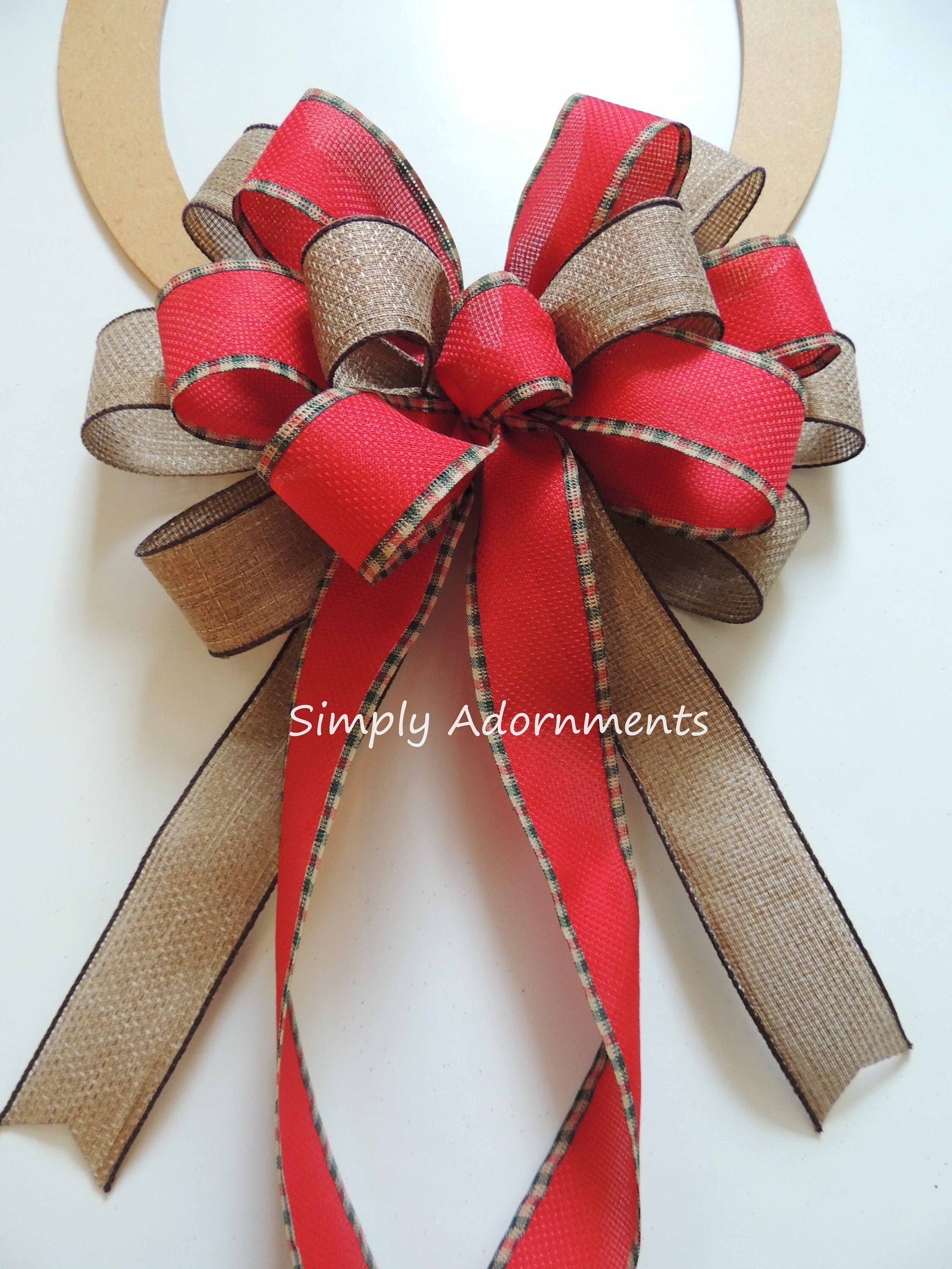 Bow Maker for Ribbon and Wreath, Wooden Bow Making Tool for Christmas Bows  Gift Wrapping Wreath Bows Trims Decorations Hair Bows Party Decor 