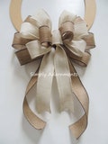 Burlap Ivory Wreath Bow, Farmhouse Bow, Ivory Burlap Sign bow, Everyday Wreath Bow, Ivory burlap Farmhouse Bow, Lantern Bow Front porch bow