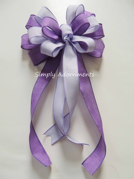 Purple Lavender White Bow, Purple Baby shower Bow, Purple Birthday bow, Purple  baby shower Bow, Shower door bow, Purple Shower gift bow