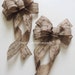 Rustic Burlap Farmhouse Christmas Bow, Christmas Holidays Script Burlap ...