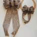 Rustic Burlap Farmhouse Christmas Bow, Christmas Holidays Script Burlap ...