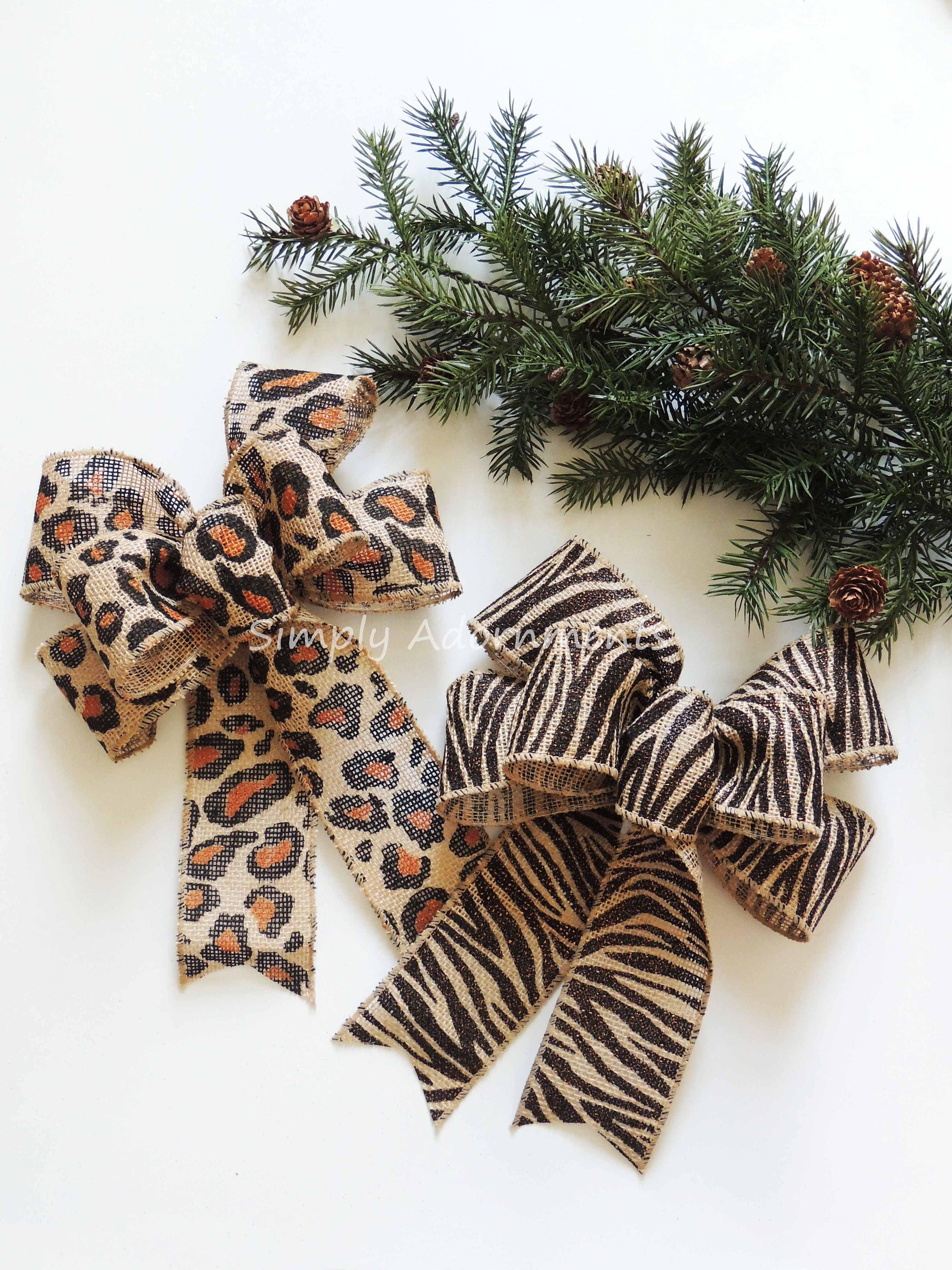 leopard burlap christmas bow zebra burlap wreath bow holiday animal print bow leopard zebra wedding bow leopard zebra theme party decor - Christmas Zebra Decorations leopard burlap christmas bow zebra burlap wreath bow holiday animal print bow leopard zebra wedding bow leopard zebra theme party decor - Christmas Zebra Decorations