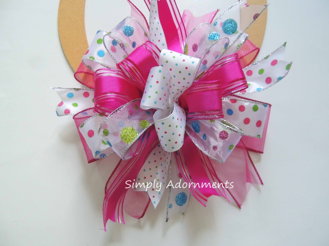 Pink Christmas Tree Bows 