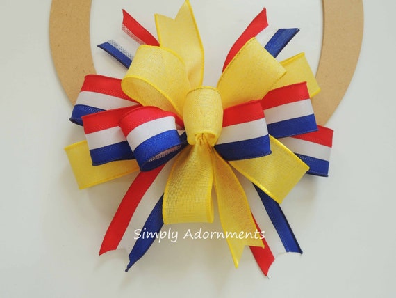 Patriotic wreath bow, Deployment bow, Support our troops bow, Patriotic Door Bow, Patriotic Support bow, Memorial  bow, Deployment gift bow