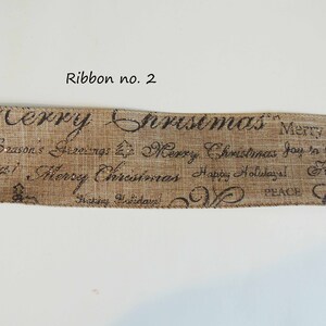 Rustic Burlap Farmhouse Christmas Bow, Christmas Holidays Script Burlap ...