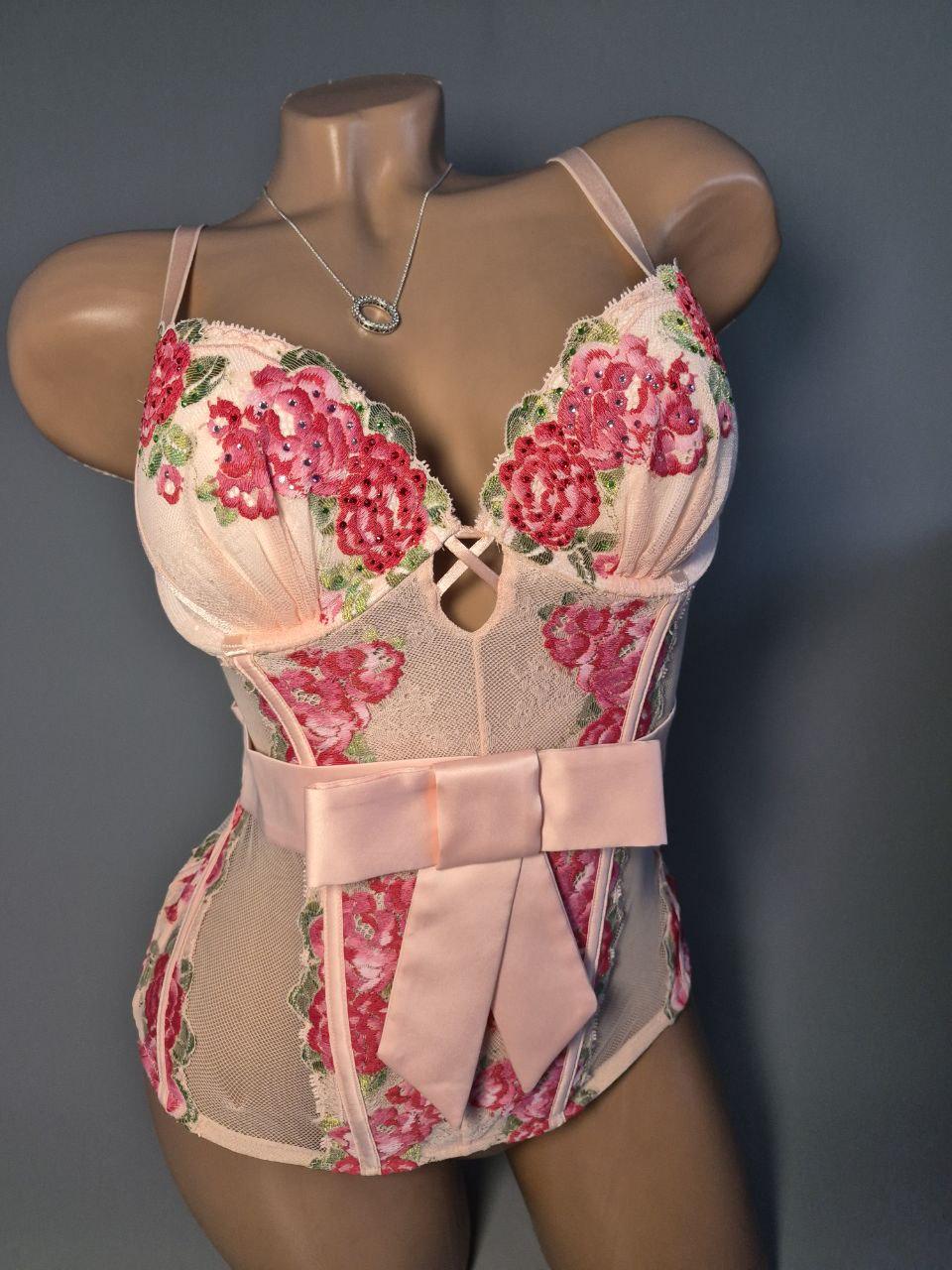 古着 VICTORIA'S SECRET 花柄 レースアップ コルセット ビスチェ カナダ製 レディースS相当 /eaa514637 Victoria's secret corset bustier - Etsy 日本