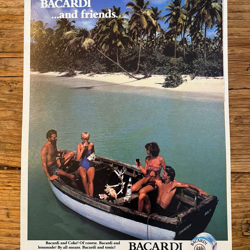 Bacardi Advertisement Art - Etsy
