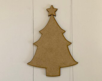 Christmas Tree Cutout - Chalk Couture - Rockin Around - DIY Paint - Wood Cutouts - Christmas Time - Laser Blanks - Christmas Ornament - Wood