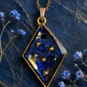 Orionhalsband, Celestial Resin-hänge, Kosmiska smycken, Present till henne, Natthimmelhalsband