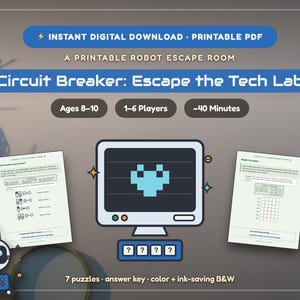 Robot Escape Room dla dzieci – przygodowa gra logiczna z kodowaniem dla fanów robotyki i klubów STEM
