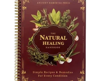 Manual de curación natural, guía en espiral sobre remedios herbales y naturales
