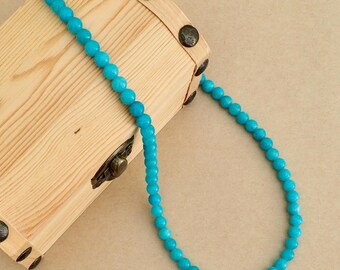 Amazonite Gemstone Necklace: Unisex Beaded Necklace