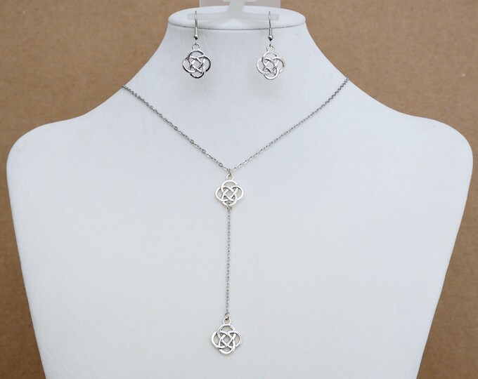 Celtic Knot Jewelry Set Irish Knot Jewelry Necklace and Earring Set