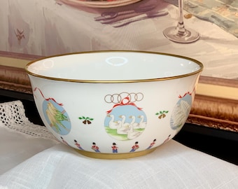 Bol en porcelaine « Les Douze Jours de Noël » d'Elisa Stone, édition limitée Royal Windsor, 1993.