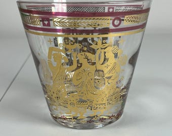 Georges Briard Olympia Low Ball Drink Beverage Bar Glasse Midcentury 3.5"