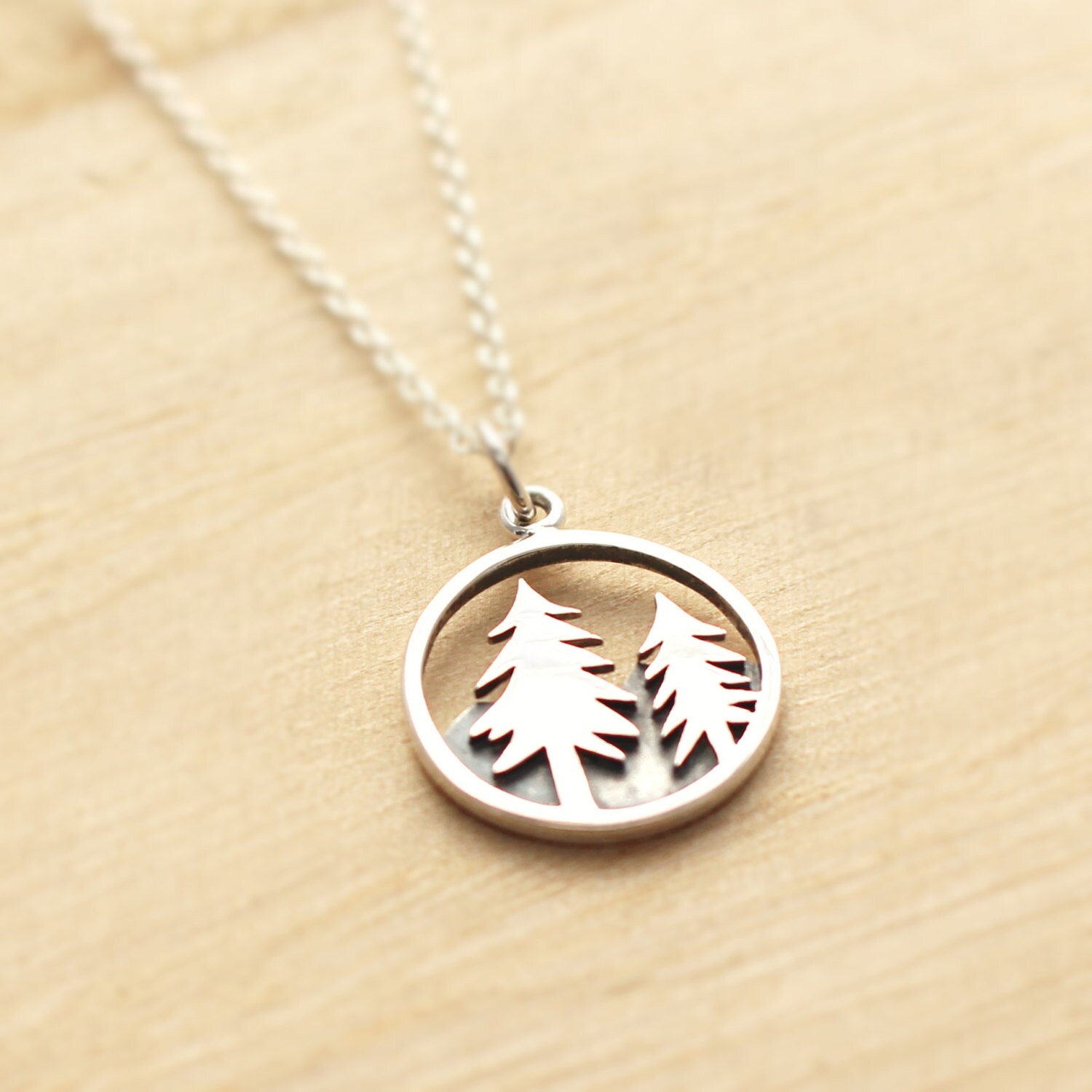 Pine Tree Necklace Wilderness Jewelry Fir Tree Necklace Etsy