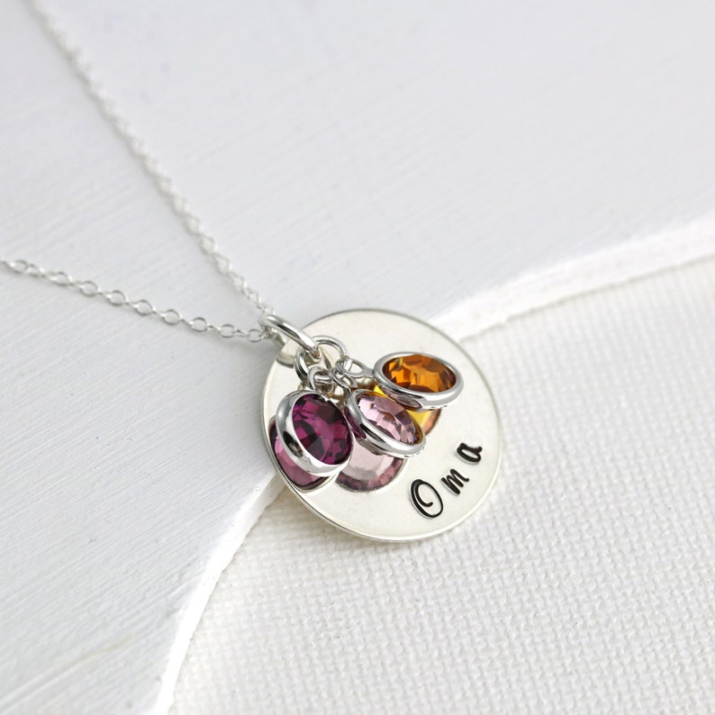 Oma Necklace  Sterling Silver Oma Personalized Jewelry  image 1
