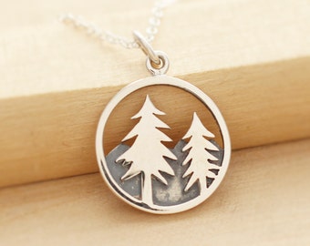 Pine Tree Necklace Etsy