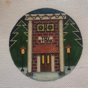 Hand Painted Toy Store Needlepoint canvas 18 count