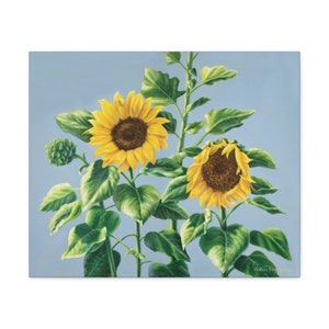 Print of original oil painting of sunflowers, copyright print, Sunflower Art