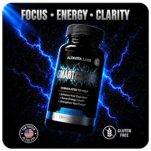 SmartCharge Nootropic Capsules | Focus, Energy, Cognitive Support (60 Count) | Natural Nootropic | Memory & Productivity Boost