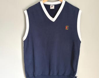 Vintage Nike Challenge Court Tennis V Neck Vest - Medium