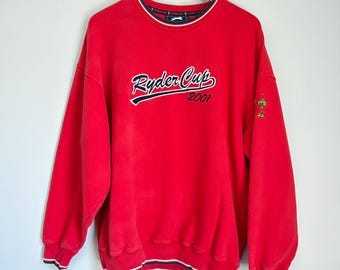 Vintage Ryder Cup 2001 Slazenger Sweatshirt Crewneck - tag L, fits XL