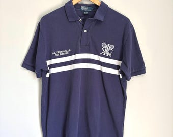 Vintage Ralph Lauren Polo Tennis Cbub Bleeker Polo Shirt - L