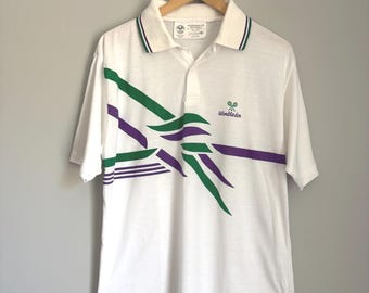 Vintage Official Wimbledon Tennis 90s Y2k Polo - Medium
