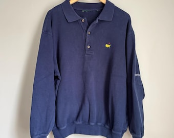 Vintage Masters Golf 3-Button Collar Sweater - fits XL