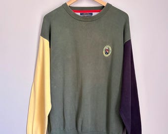 Vintage US Open 1999 Pinehurst No. 2 Tommy Hilfiger Colorblock Sweater - fits XL