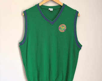 Vintage Official Wimbledon Tennis Sweater Vest - Tag L, fits M