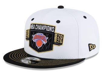 Gorra New Era blanca/negra de los New York Knicks, campeones de las Finales 2026.
