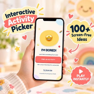 Interactive Kids Activity Picker | 100+ Screen-Free Ideas