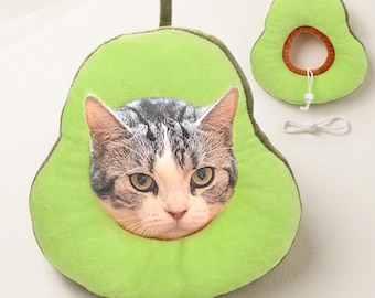 Adjustable Avocado Cat Recovery Collar - Soft Protective Cone for Kittens and Pets