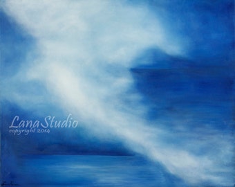 Peaceful Storm -- Large Original Oil Painting on Gallery Wrapped Canvas 16X20