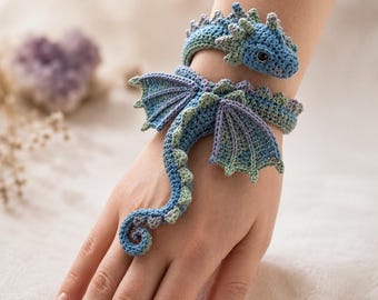 Mönster för virkad armband, Amigurumi för handledslindor i PDF-format, virkade smycken från Celeste Crystalwing, direktnedladdning