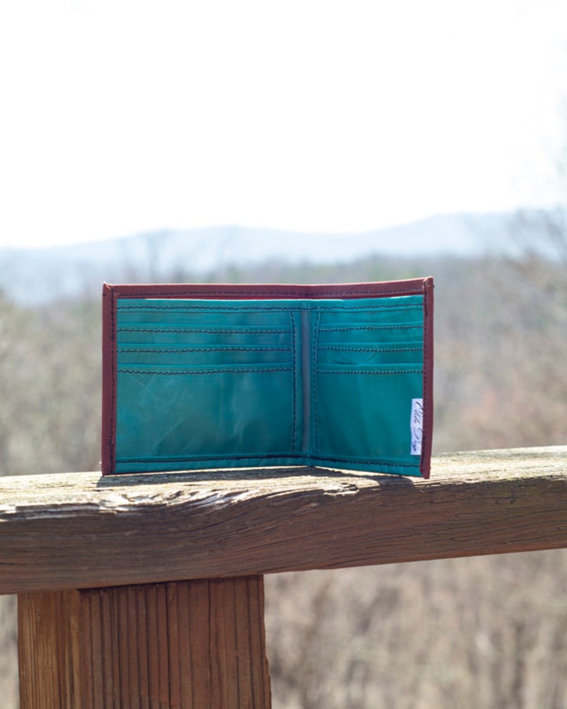 Olde Billfold Tanbark Sailcloth Recycled Sail Slim Wallet Etsy