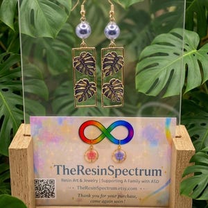 Monstera Leaf Earrings