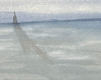 Horizont | Original-Aquarellgemälde | Kunstwerk Nr. 921