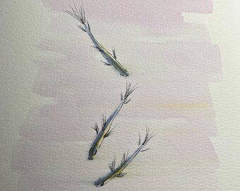 Das stille Schwimmen | Original-Aquarellgemälde | Kunstwerk Nr. 918